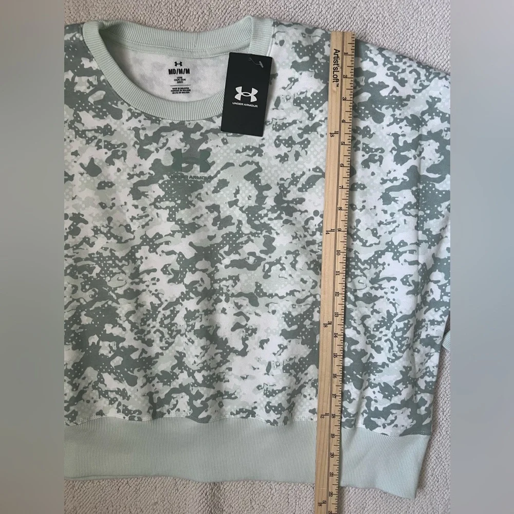 UNDER ARMOUR Camo Rival Fleece Crew Pullover Sweatshirt Loose Women’s | Size: M - Picture 10 of 12